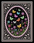 Whimsical Butterflies Floral Garden Rug
