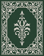 Elegant Floral Scrollwork Panel Rug