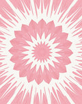 Pink Petal Burst Mandala Rug