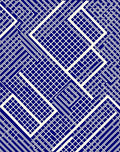 Abstract Geometric Blue Linear Design Rug