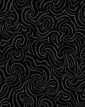 Black Swirls Abstract Pattern Rug