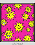Happy Sun Pattern Design Rug