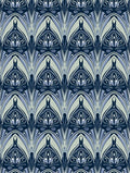 Art Deco Arch Floral Blue Gray Pattern Rug