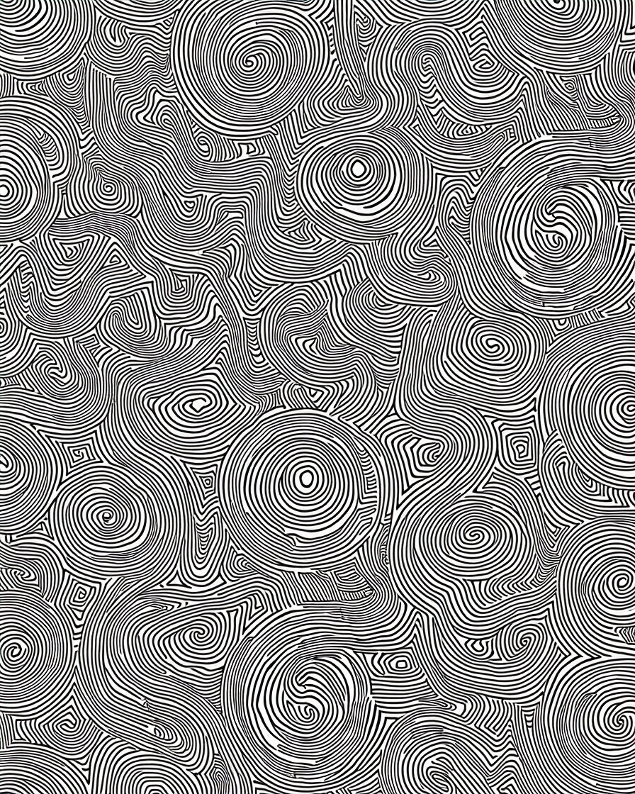 Abstract Swirls Graphic Pattern Rug