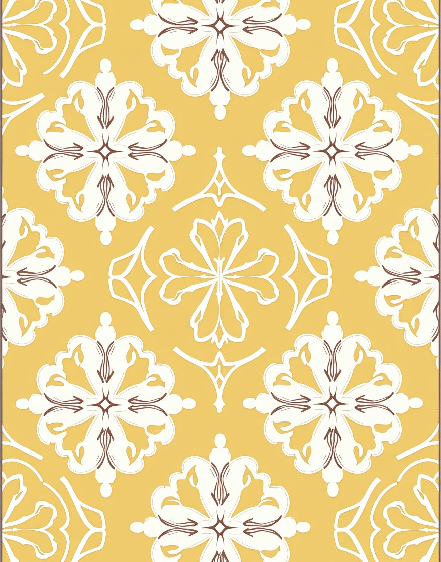 Traditional Floral Damask Pattern Rug