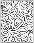 Swirling Abstract Black White Design Rug