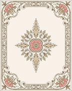 Elegant Floral Scrollwork Pattern Rug