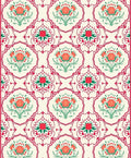 Ornate Floral Medallion Red Green Pattern Rug