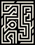 Abstract Geometric Maze Design Rug