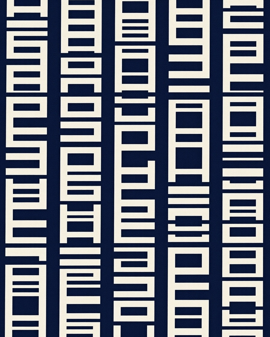 Modern Geometric Cream Columns Rug