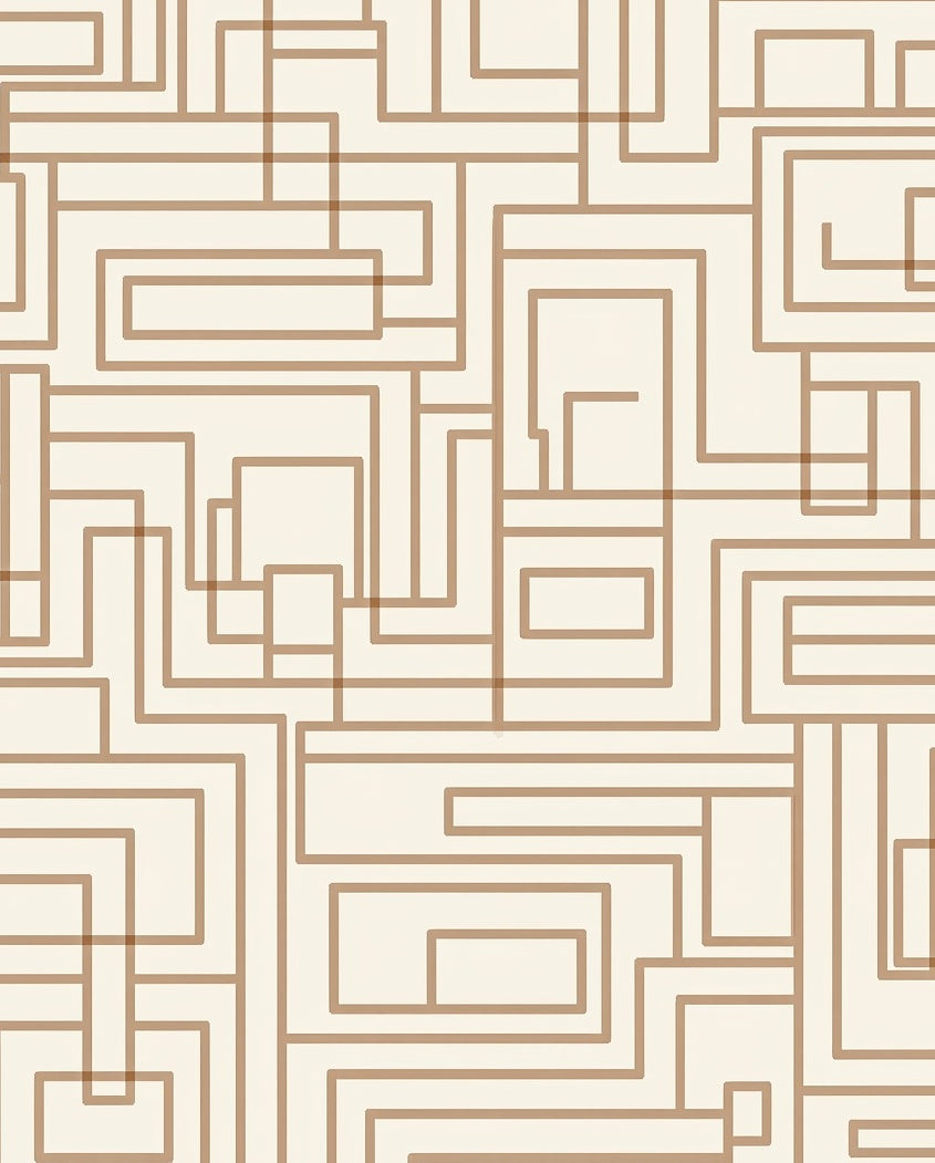 Geometric Lines Rectangles Pattern Rug