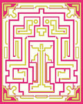 Geometric Maze Pattern Rug