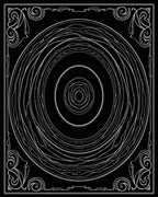 Art Nouveau Swirls Concentric Circles Rug