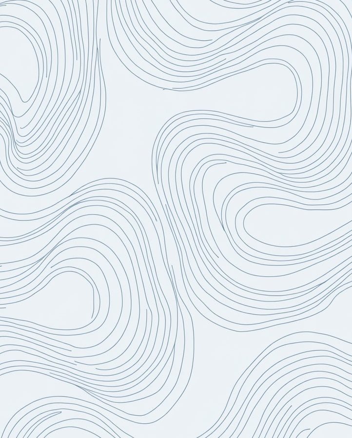 Serene Wave Contour Pattern Rug