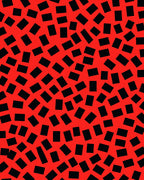Red Black Scattered Geometric Pattern Rug