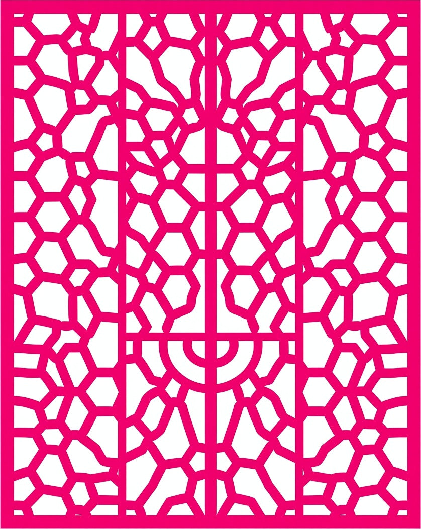 Modern Geometric Lattice Abstract Pattern Rug