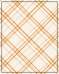 Orange Woven Plaid Pattern Rug