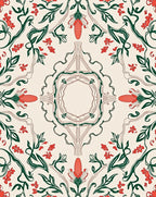 Art Nouveau Floral Vines Pattern Rug