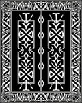 Monochrome Geometric Frame Design Rug