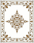 Classic Floral Scrollwork Center Medallion Rug