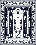 Abstract Line Art Geometric Rug Design Rug