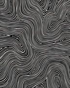Black And White Swirling Lines Rug