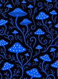 Enchanting Blue Mushroom Pattern Rug