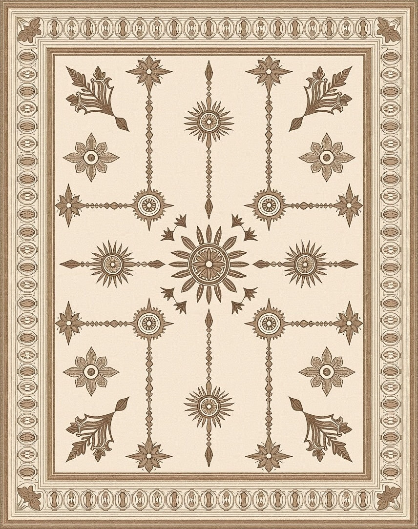 Classic Floral Geometric Medallion Rug