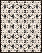 Classic Floral Lattice Patterned Rug