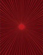 Deep Red Radial Burst Design Rug