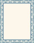 Intricate Border Design With Blue Accents Rug