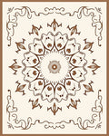 Elegant Floral Medallion Brown Design Rug