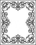 Ornate Scrollwork Classic Border Design Rug