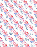 Watercolor Floral Pattern with Swirls Rug