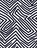 Abstract Black White Zigzag Pattern Rug