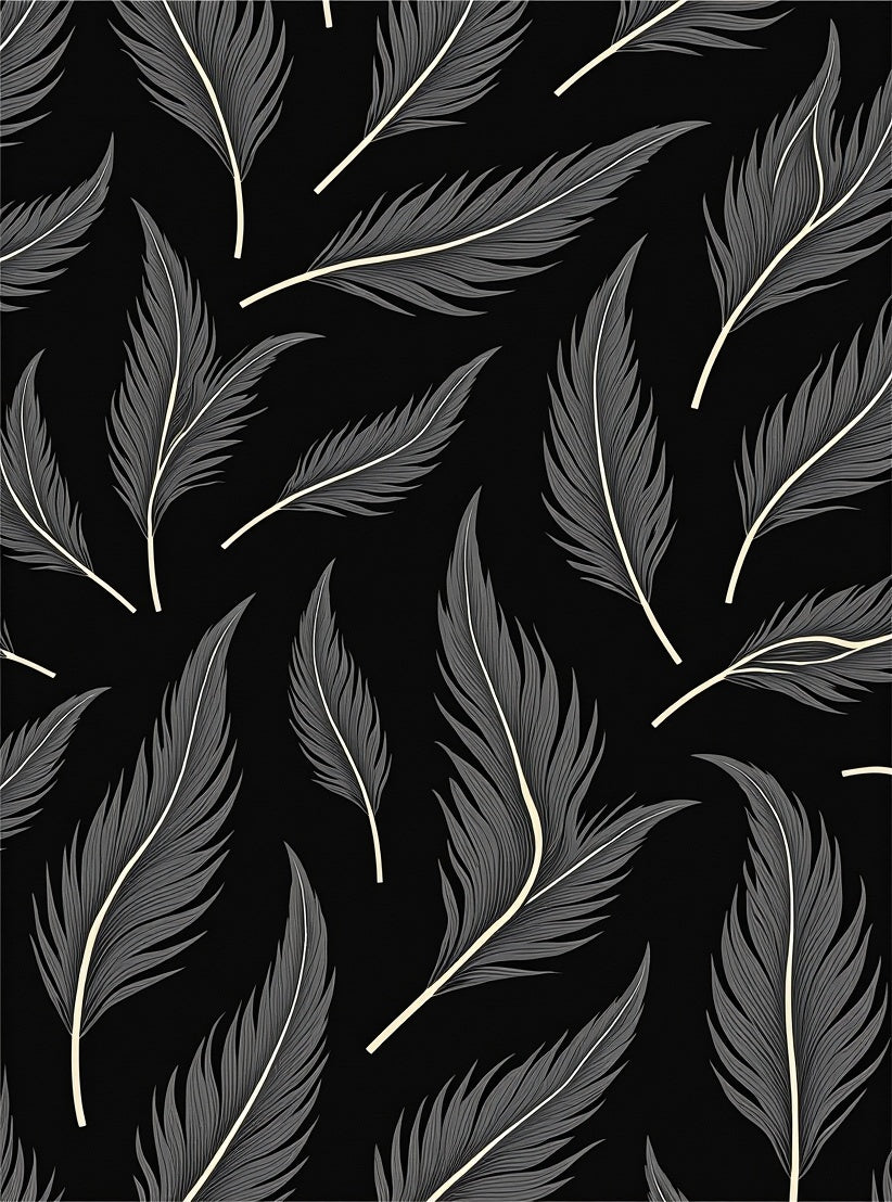 Elegant Feather Pattern Design Rug
