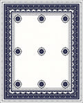 Classic Damask Floral Lattice Border Rug