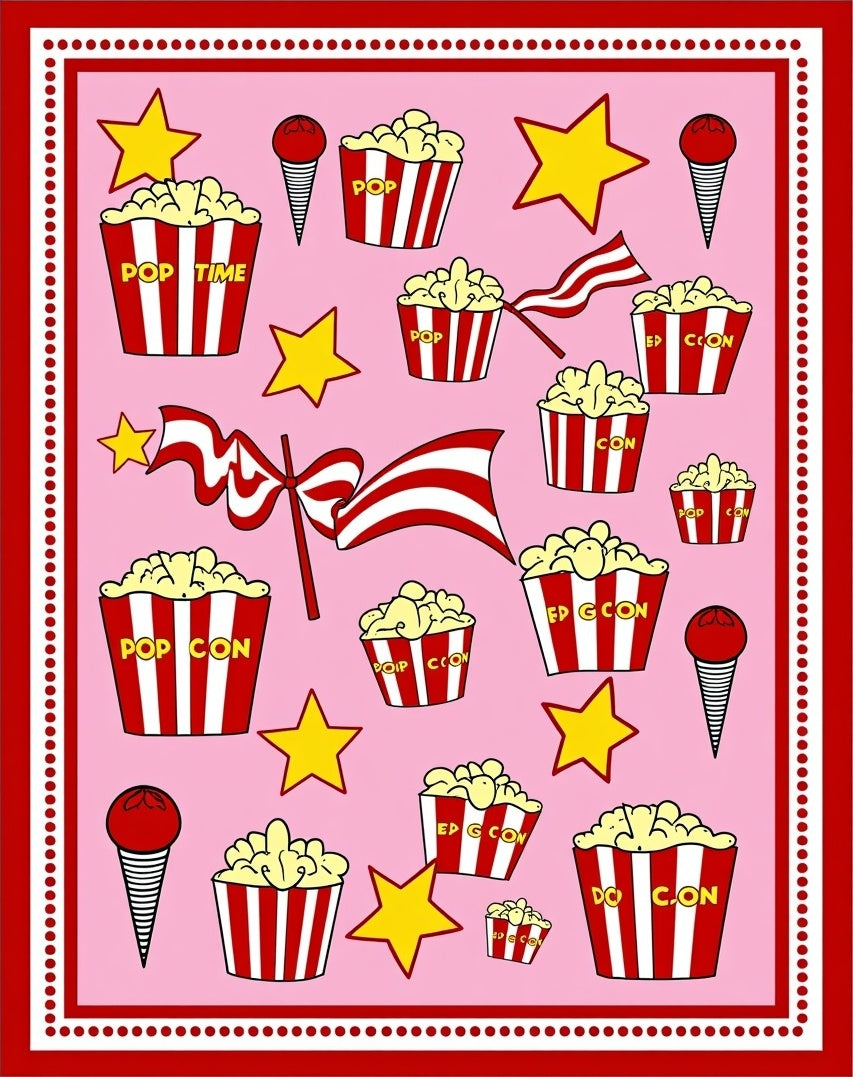 Popcorn Stars Playful Pattern Rug