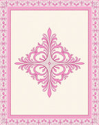 Vintage Pink Floral Ornament Rug