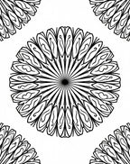 Intricate Black Floral Mandala Design Rug