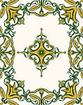 Ornate Floral Leaf Pattern Rug