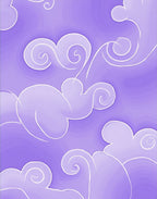 Lavender Swirl Cloud Pattern Rug