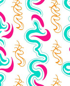 Vibrant Abstract Swirls Pattern Rug