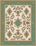Vintage Floral Bordered Mandala Rug