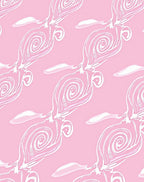 Swirl Blossom Pink Design Rug