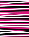 Bold Pink Black White Stripe Design Rug
