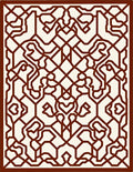 Intricate Brown Geometric Medallion Rug
