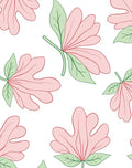 Pink Green Floral Pattern Rug
