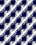 Bold Navy White Houndstooth Pattern Rug