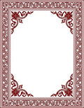 Ornate Floral Border Design Rug